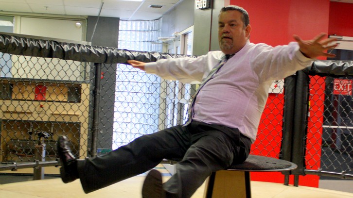 Soft news reporter Cyril Lunney takes a spin at the Discovery Centre in a segment for Halifax’s CTV Morning Live.