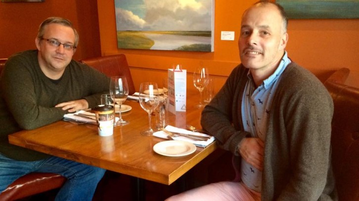 Michael Stack (L), Chives' food Media man/ food lover, and George Davis (R)