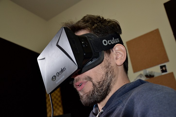 The Oculus Rift Development Kit (DK1) was a prototype available to developers of virtual reality content.