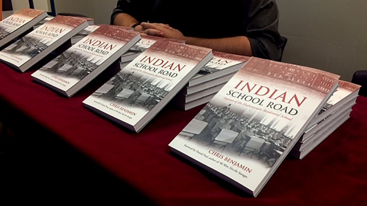 Copies of Indian School Road were available to purchase at Benjamin's talk.