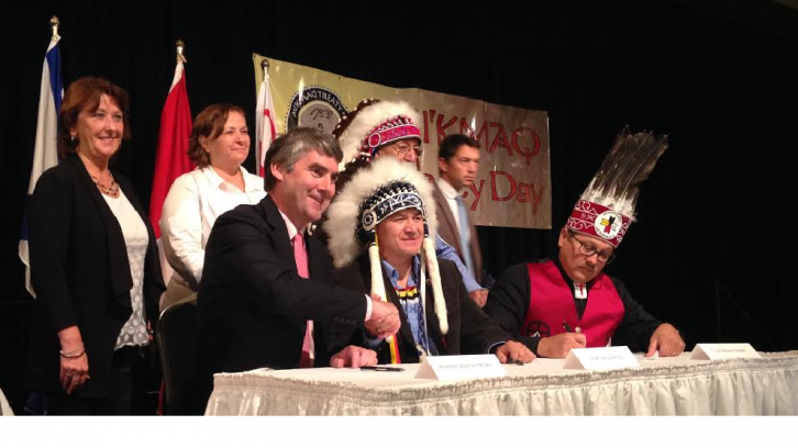 Premier Stephen McNeil and Chief Leroy Denny