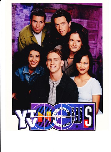 The cast members of YTV News pose for a 1994 promotional photo.
