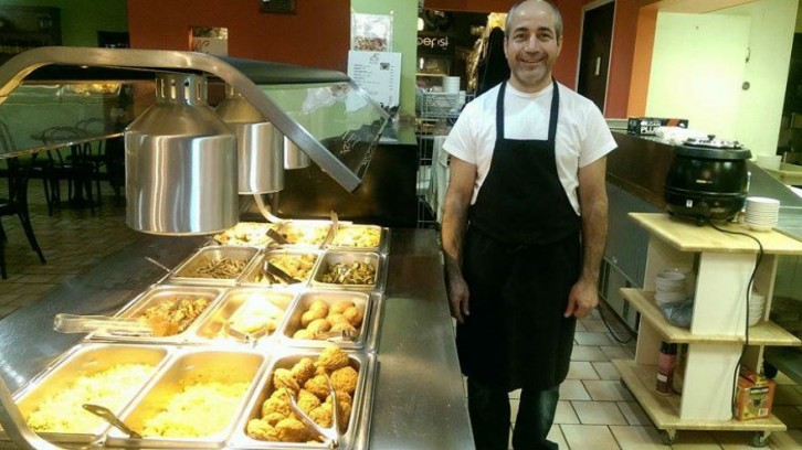 Abdulrahman Jabi, co-owner and chef of Aleppo Cafe on 1496 Water Street. Jabi uses traditional Aleppian ingredients and makes handmade spices. 