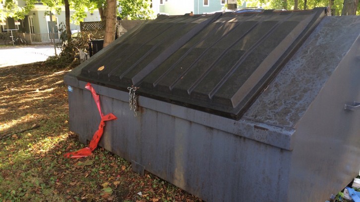 All outdoor dumpsters will be removed from Dalhousie's Halifax campuses in the coming weeks.