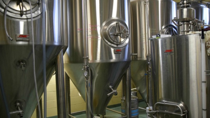 Brewing room at Good Robot Brewing Co. 