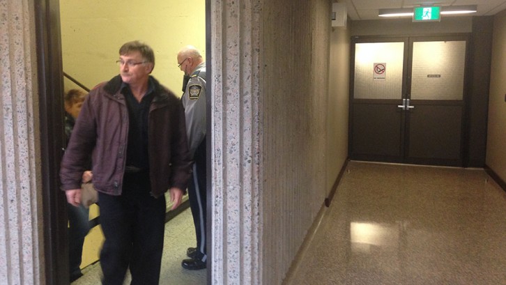 Paul Calnen heads to the court room to hear the closing arguments from the Crown and defence.