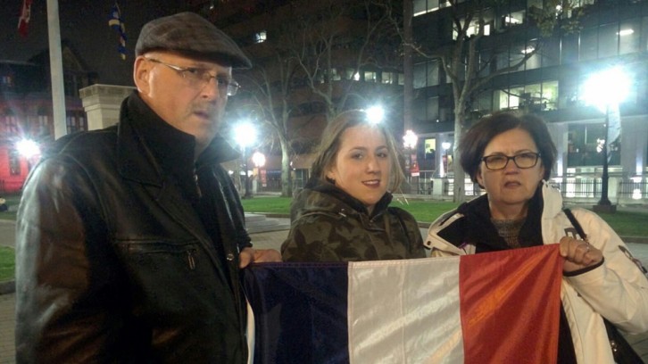 The Alexandrowicz family came to show support for their family members in Paris. 