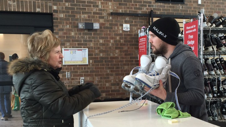 Halifax residents can borrow skates for free at the pavilion.