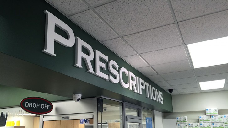 The prescriptions desk at the Nova Pharmacy on Coburg Rd.