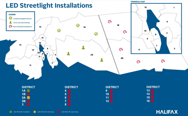 This map from the Halifax website shows the progress of the 18-month project.
