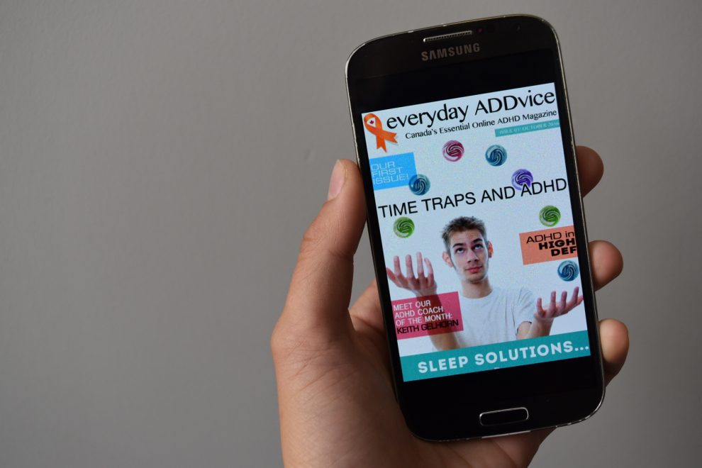 The cover of the first issue of Everyday ADDvice Magazine.