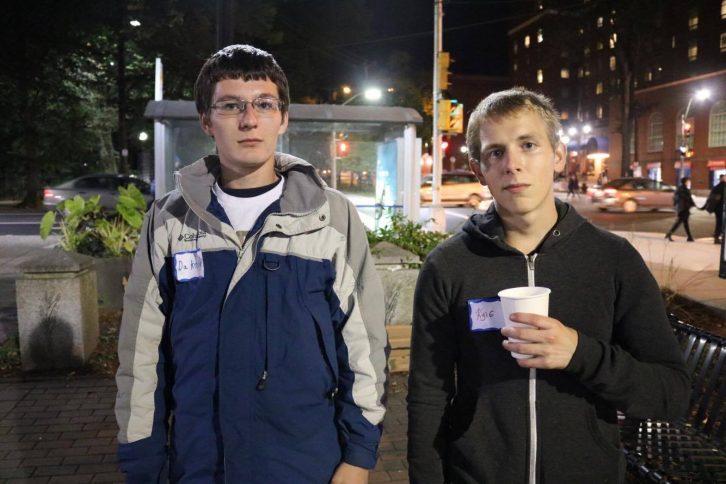 Dakota Harnish, left, and Kyle Weare attended the Shelter Nova Scotia’s Sleep Out. 