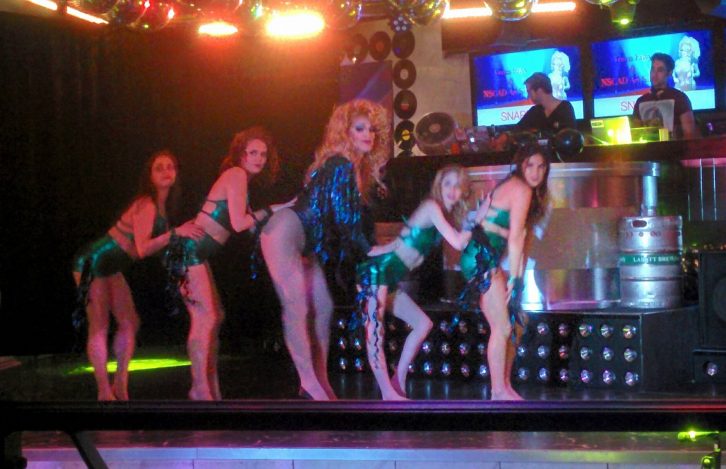 Drag queen Deva Station was joined by Unleashed Dancers to perform a routine.