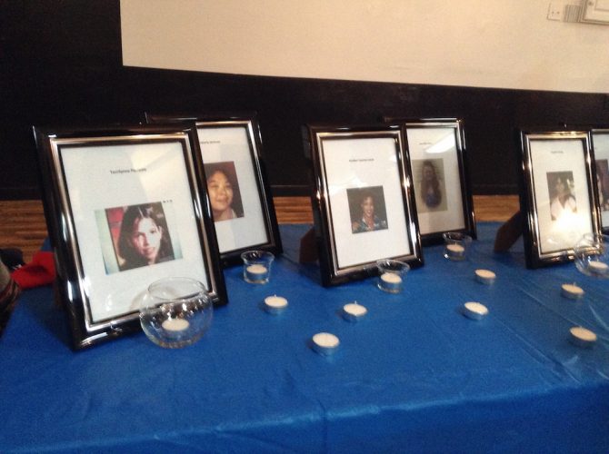 A display of pictures of missing and murdered indigenous men and women was displayed at the Mi'kmaw Native Friendship Centre.