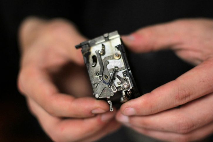 "Fixing mechanical cameras is actually really simple," says Wesley Gould at the fix-it fair.