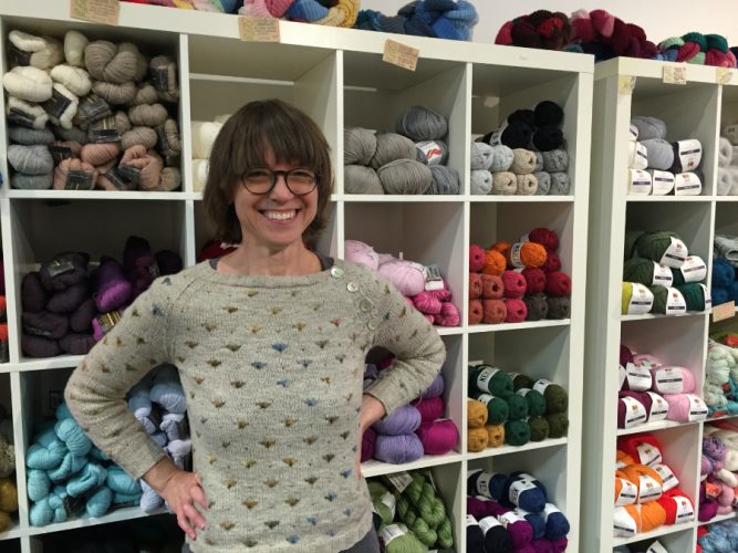Mimi Fautley at her yarn shop The Loop in downtown Halifax.