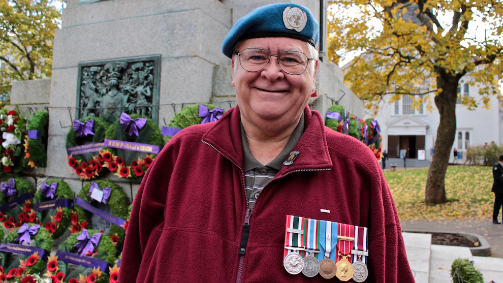 Leslie Newcombe is remembers his best friend, who lost his life in Germany many years ago.