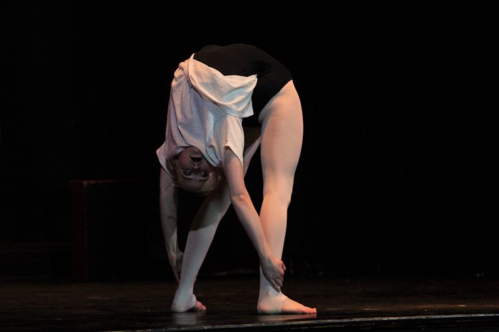 Simone, 16, shows off her contortion act.
