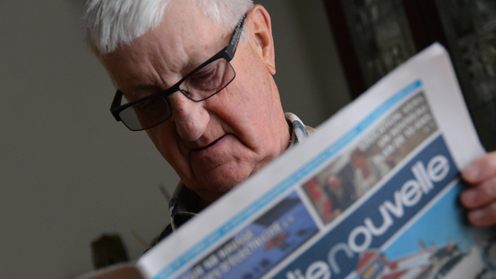 Maurice Mourant founded Acadie Nouvelle. Thirty years later, he’s still enjoying the paper.
