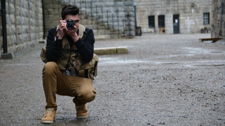 Some organizations like RISC, offer freelancers the training and equipment they need for work overseas such as the flak jacket pictured in this staged photo. 