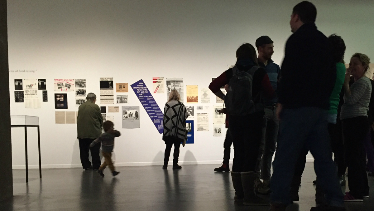 Students, artists and people from gallery gathered at Dalhousie Art Gallery on Jan. 21 for the opening party.