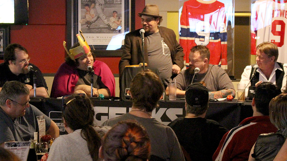 Geeks versus Nerds has live shows once a month on a Tuesday -- "the uncoolest night of the week," Andrew Dorfman said.