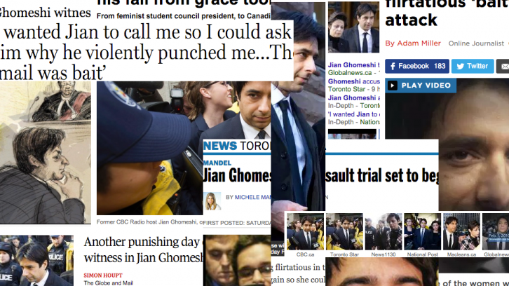 A mashup of media coverage of the Jian Ghomeshi trial.