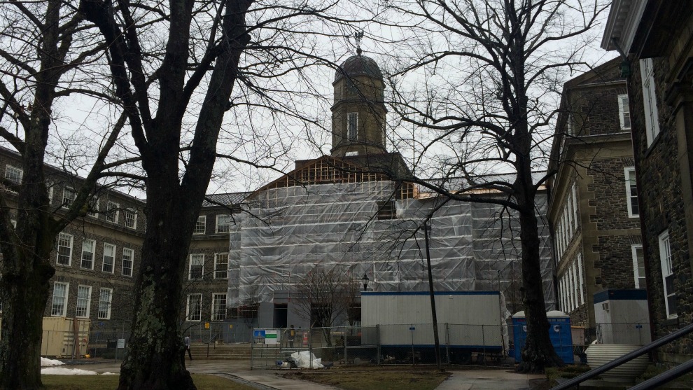 Construction on the Henry Hicks building at Dalhousie.