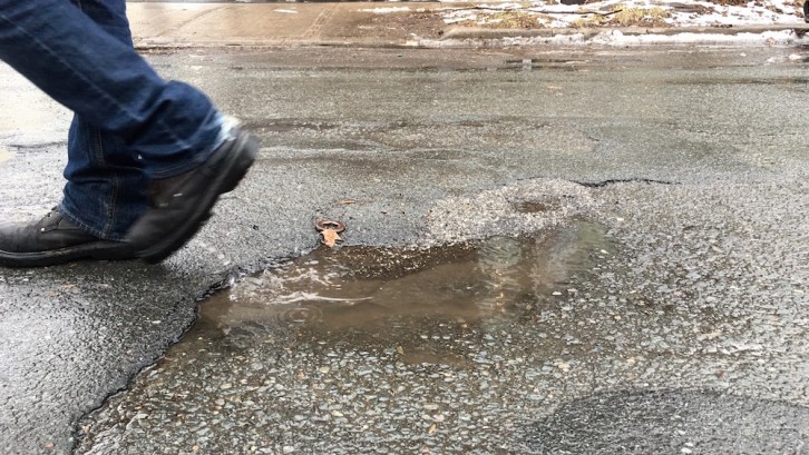 Spring means potholes.