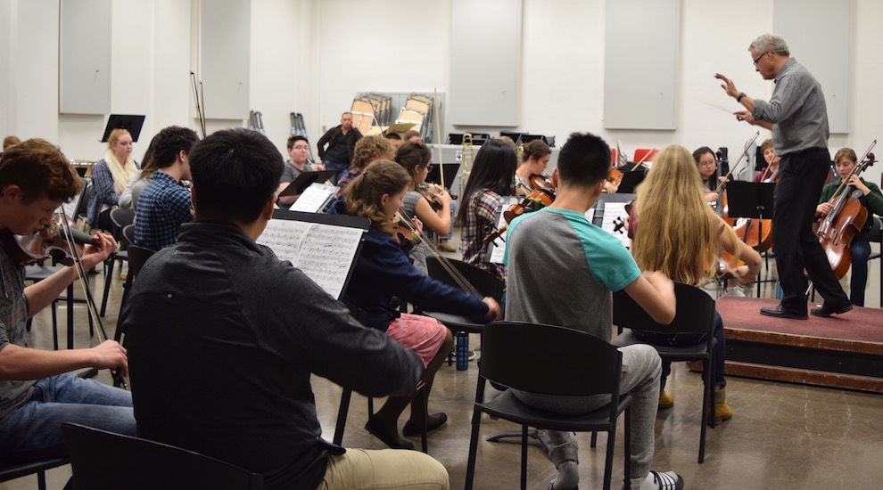 The Nova Scotia Youth Orchestra practices at the Fountain School of Performing Arts. 