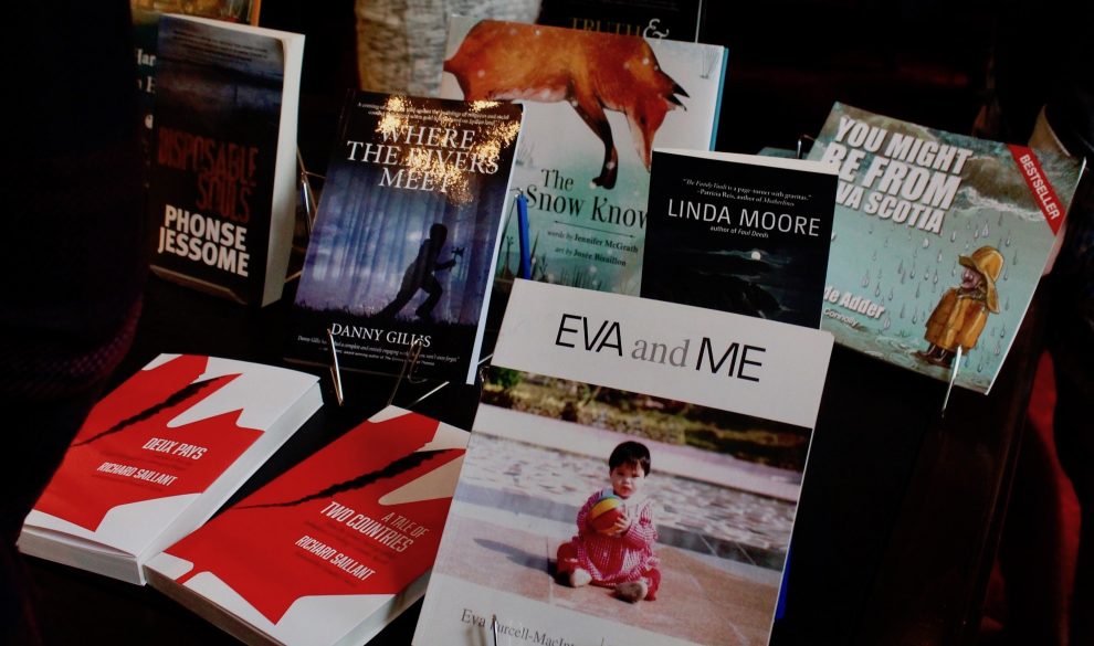 Titles on display by Halifax publishing house Nimbus Publishing. 