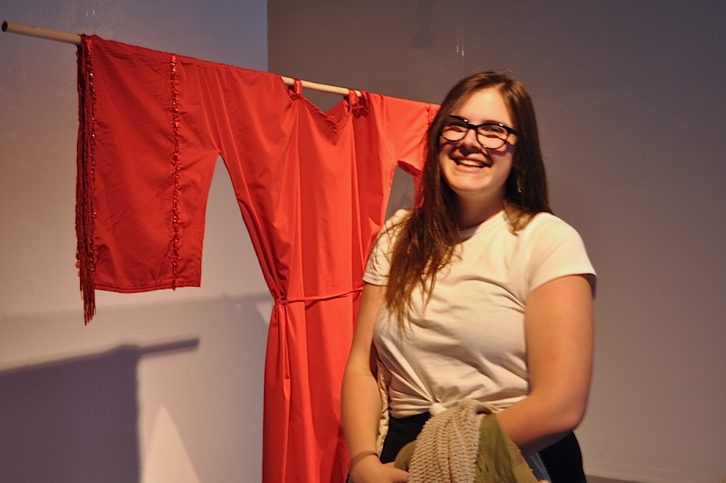 Emma Steen, a NSCAD art history student, helped curate and set up the exhibit. 