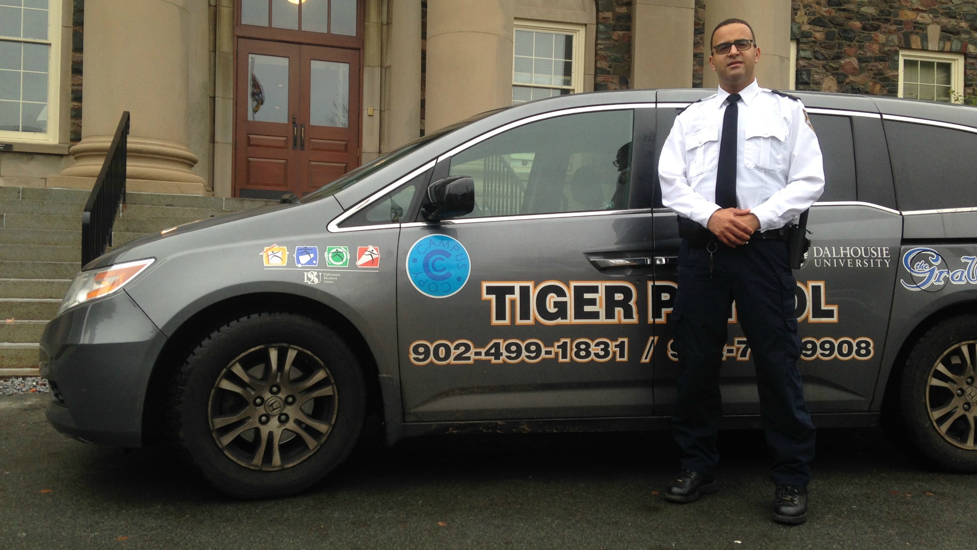 Tiger Patrol is made up of only two vans. Jake MacIsaac of Security Services hopes a few more vehicles will be added to the fleet in coming years