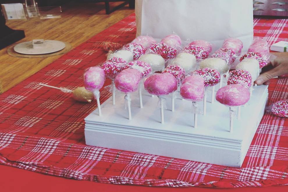 Valentine's day cake pop's featured at last year's food crawl. 