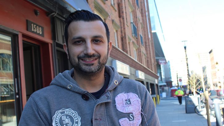 Tony Nahas in front of his Argyle Street Shawarma Stop.