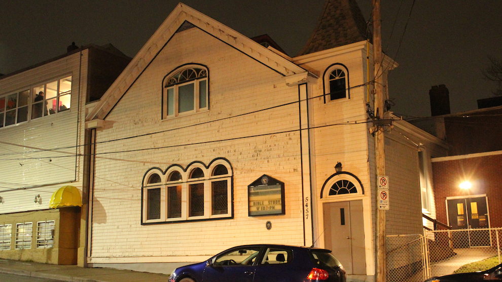 No recording of any kind was permitted inside Cornwallis Street Baptist Church Monday evening.