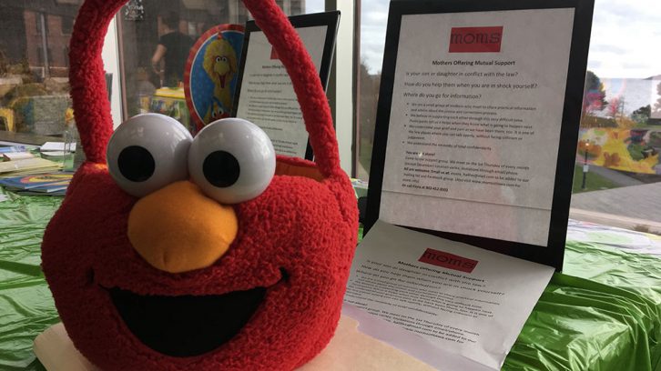 Sesame Street’s Elmo visited the Alderney Landing Library.