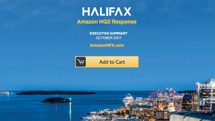 A screenshot of the executive summary that outlines the main incentives for Amazon to set up shop in Halifax.