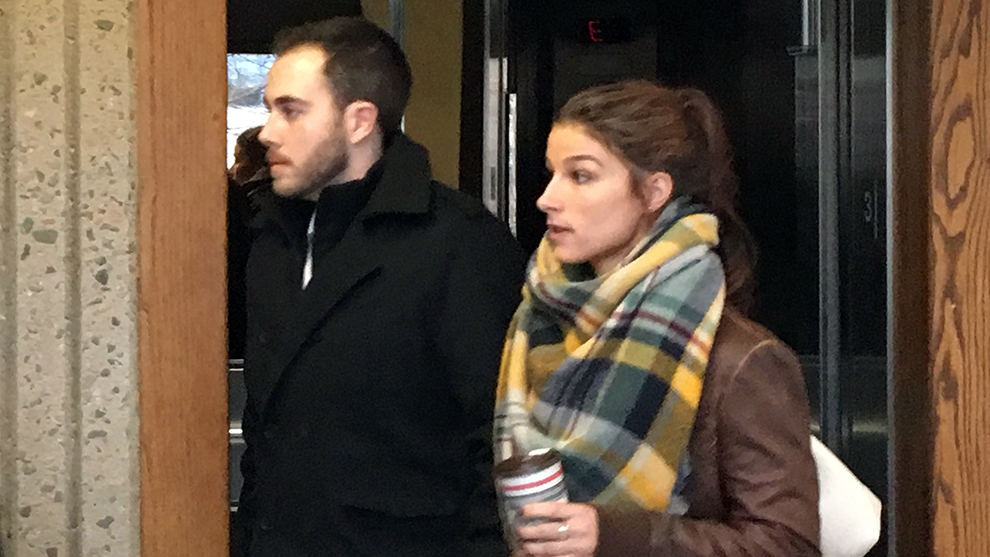 Christopher Calvin Garnier and girlfriend Brittany Francis walked into the courtroom together on Monday