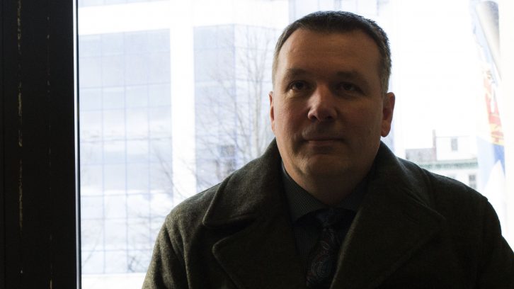 Former RCMP officer Craig Robert Burnett appears at the Nova Scotia Supreme Court in Halifax on Jan. 25.