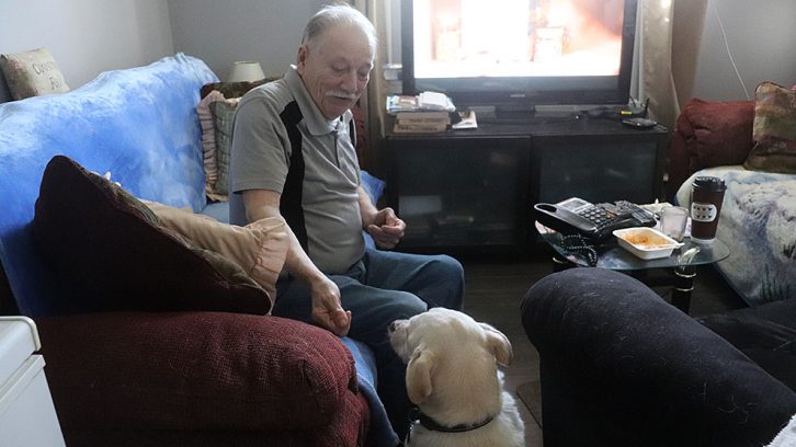 Gordon Wiswell and his dog Fido are one of many pairs that use Elderdog Canada's services.