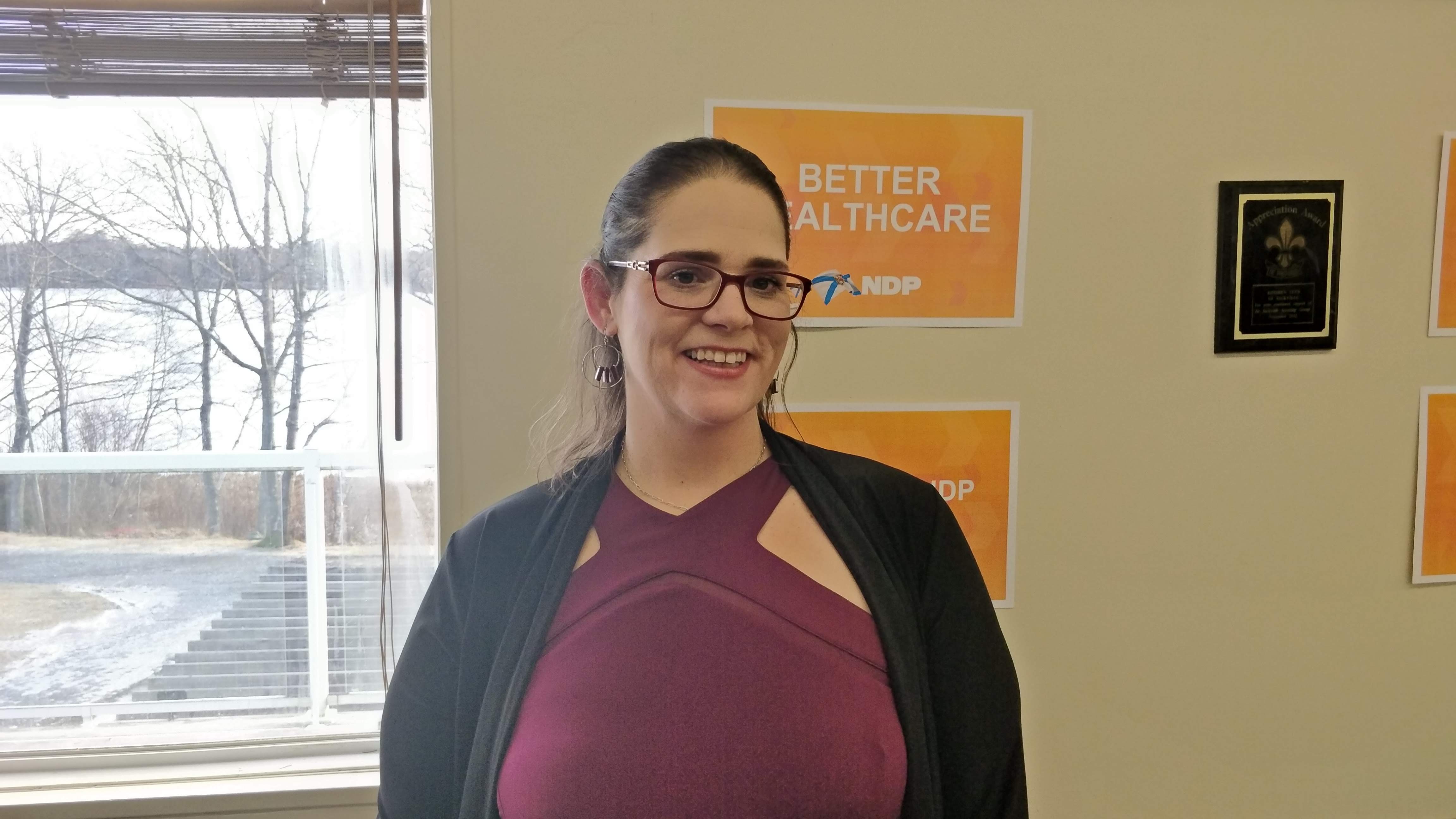 School teacher Lara Fawthrop won the nomination for Nova Scotia’s NDP party in Sackville-Cobequid. 
