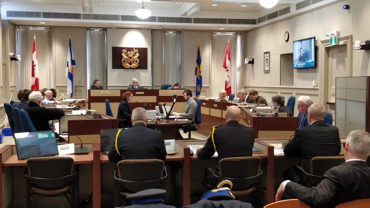 Regional council met Friday to debate the revised police budget. 