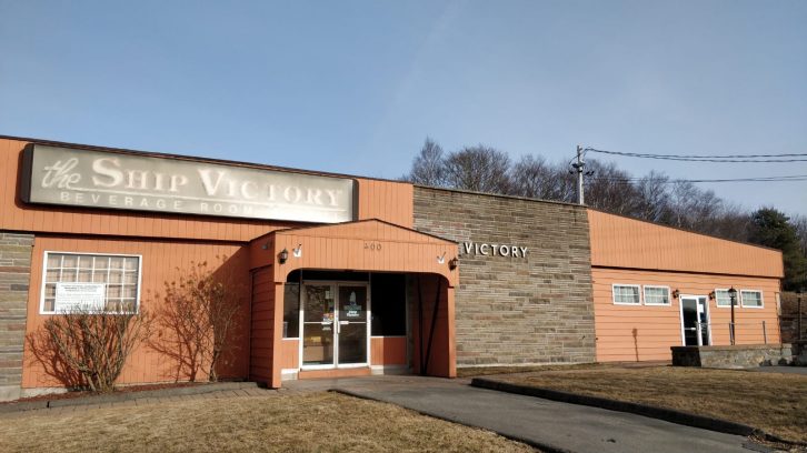 The lot on Windmill Road is currently occupied by The Ship Victory, a bar and grill restaurant. 