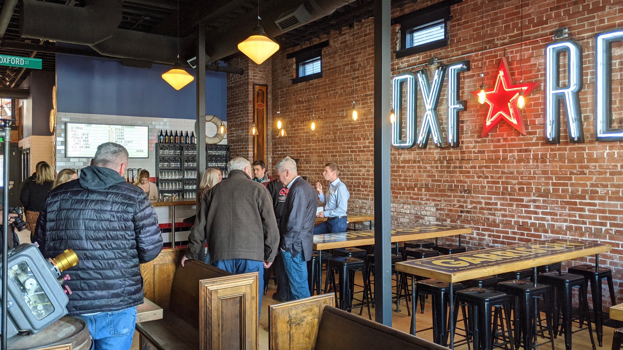 Garrison's new taproom features decor inspired by the Oxford Theatre and cinema.