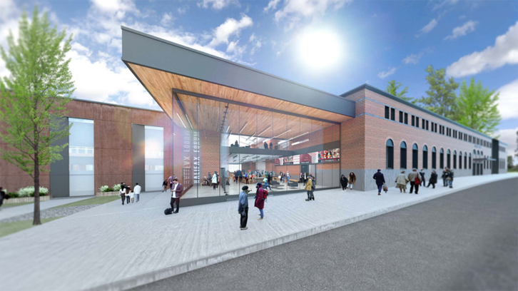 A digital rendering of the proposed new Forum. The land is municipally owned, the project would be funded by both public and private sectors. 