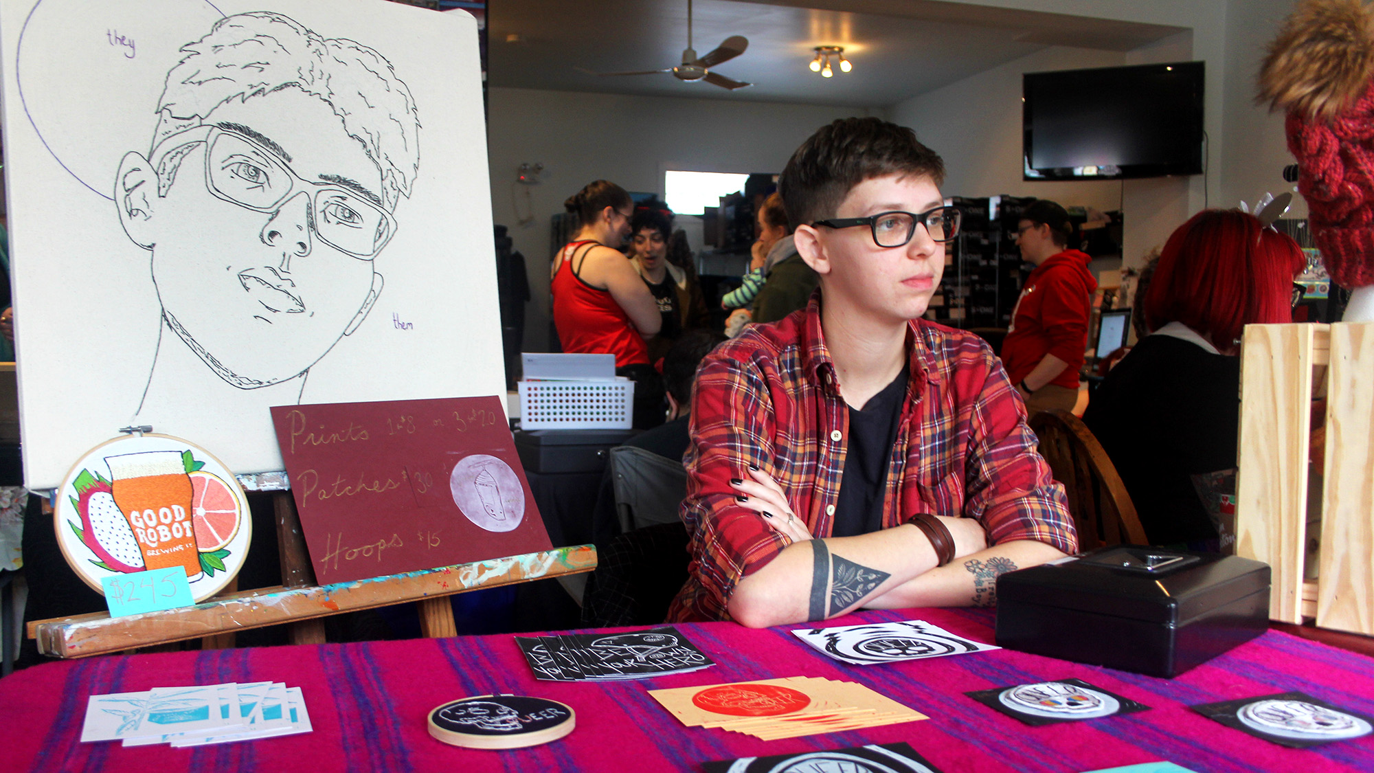 Robbie Clayton attended the Queer Holiday Market on Saturday.