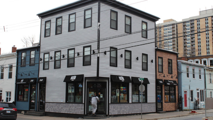 This heritage building, located at the corner of Birmingham and Clyde streets, makes use of insulation to cut down on fuel.