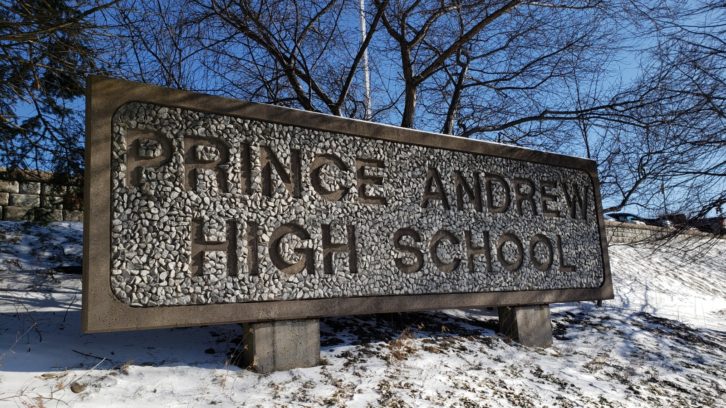 Prince Andrew High School will begin discussion about its name in the coming months. 