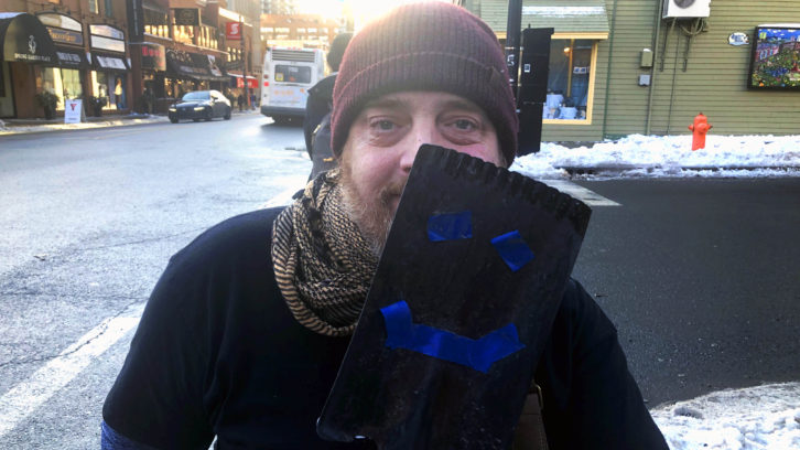 Paul Vienneau and his smiling shovel.